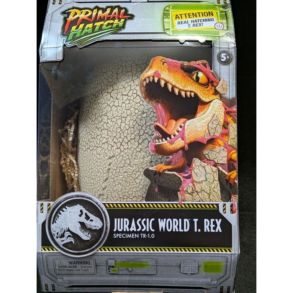 Jurassic World Park Primal Hatch T-REX Tyrannosaurus Rex Dinosaur Egg Toy